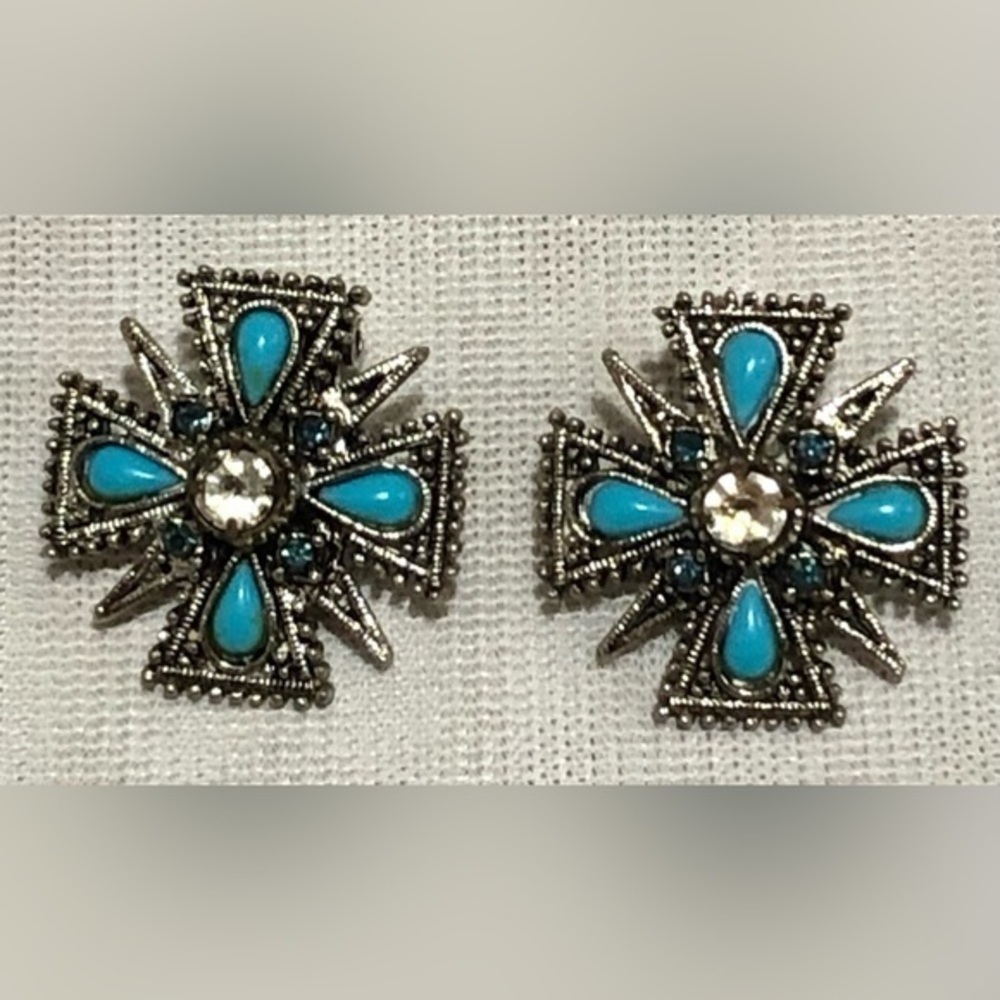 Art Maltese Cross Earrings